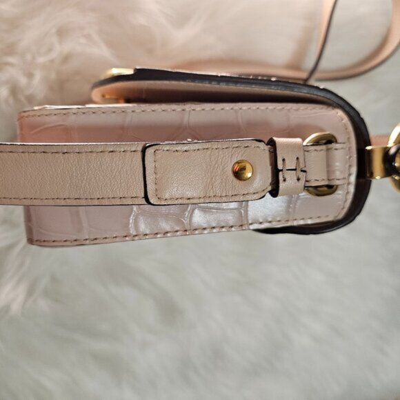 SOLD Chloe Mini C Croc Embossed Calf Skin Leather in Pink Authenticated - Picture 6 of 16
